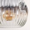 Ripoll Pendelleuchte Glas 15 cm Naturfarben, Schwarz, 5-flammig