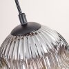 Ripoll Pendelleuchte Glas 15 cm Naturfarben, Schwarz, 5-flammig