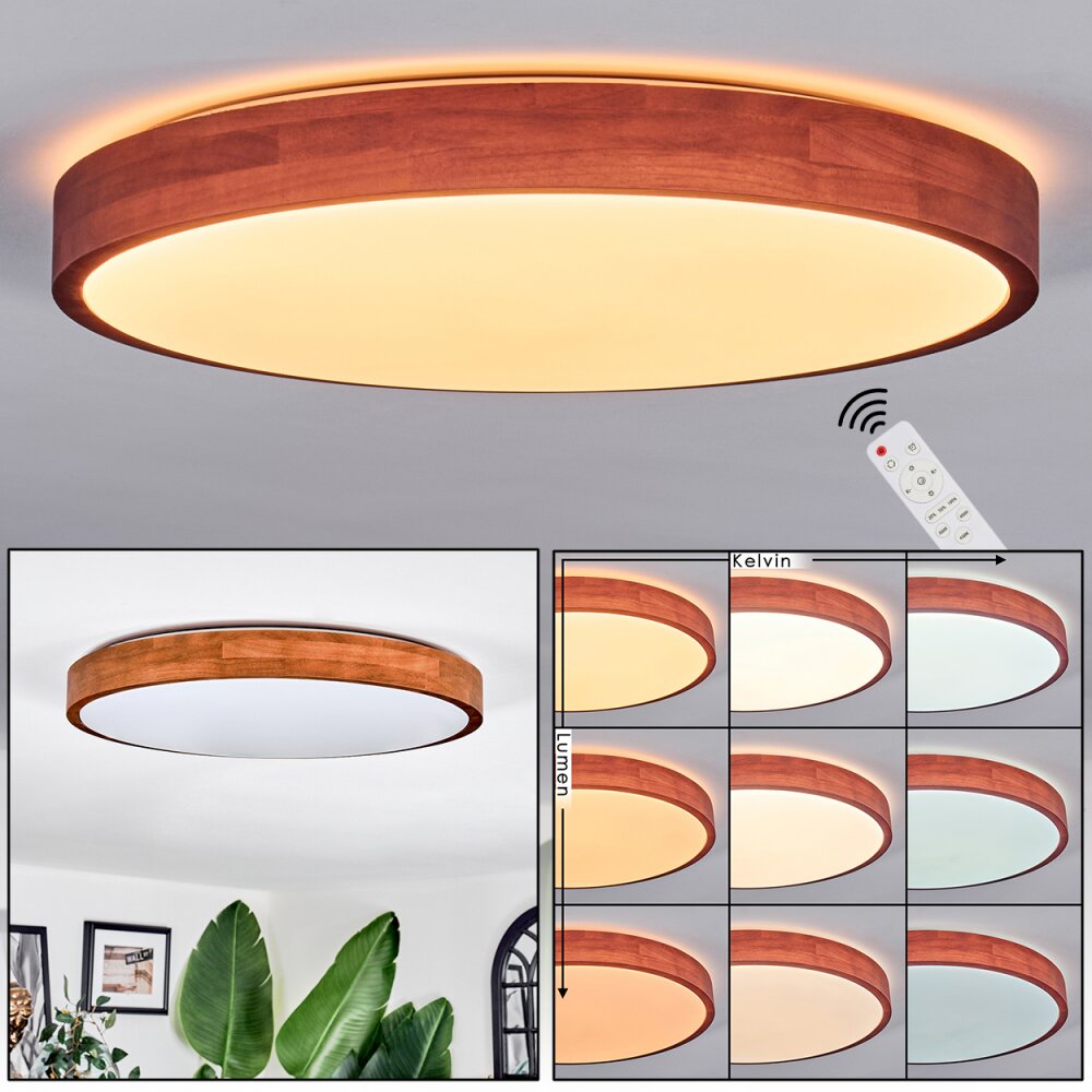Sofo Deckenleuchte LED Naturfarben, 1-flammig, Fernbedienung main product photo