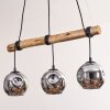 Ripoll Pendelleuchte Glas 15 cm Naturfarben, Schwarz, 3-flammig