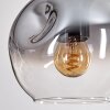 Ripoll Pendelleuchte Glas 15 cm Naturfarben, Schwarz, 3-flammig