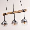 Ripoll Pendelleuchte Glas 15 cm Naturfarben, Schwarz, 3-flammig