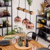 Ripoll Pendelleuchte Glas 15 cm Naturfarben, Schwarz, 3-flammig