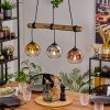 Koyoto Pendelleuchte Glas 15 cm Naturfarben, Schwarz, 3-flammig