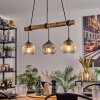 Ripoll Pendelleuchte Glas 15 cm Naturfarben, Schwarz, 3-flammig