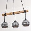 Ripoll Pendelleuchte Glas 15 cm Naturfarben, Schwarz, 3-flammig