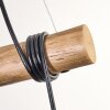 Ripoll Pendelleuchte Glas 15 cm Naturfarben, Schwarz, 3-flammig