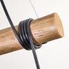 Ripoll Pendelleuchte Glas 15 cm Naturfarben, Schwarz, 3-flammig