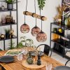 Ripoll Pendelleuchte Glas 15 cm Naturfarben, Schwarz, 3-flammig