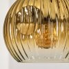 Ripoll Pendelleuchte Glas 15 cm Naturfarben, Schwarz, 3-flammig