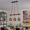 Koyoto Pendelleuchte Glas 15 cm Naturfarben, Schwarz, 3-flammig