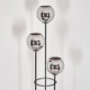 Koyoto Stehleuchte Glas 15 cm Schwarz, 3-flammig
