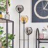 Koyoto Stehleuchte Glas 15 cm Schwarz, 3-flammig