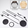 Koyoto Stehleuchte Glas 15 cm Schwarz, 3-flammig