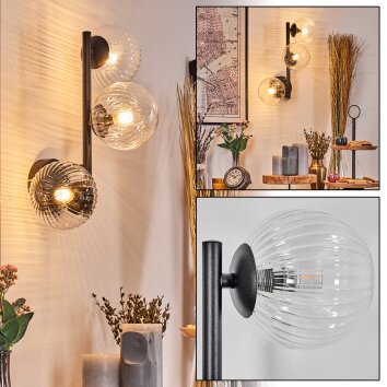 Chehalis Wandleuchte Glas 12 cm Klar, 3-flammig