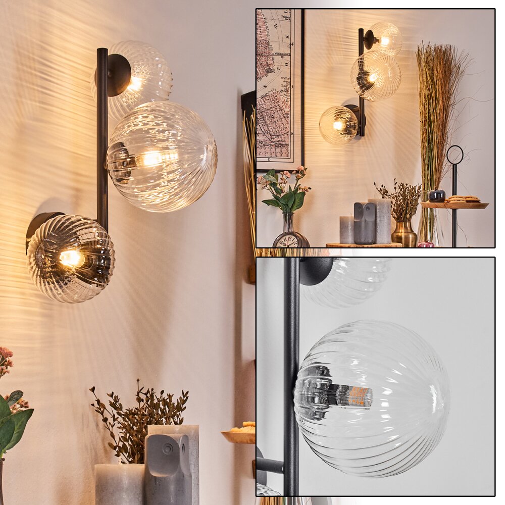 Chehalis Wandleuchte Glas 12 cm, 15 cm Klar, 3-flammig main product photo