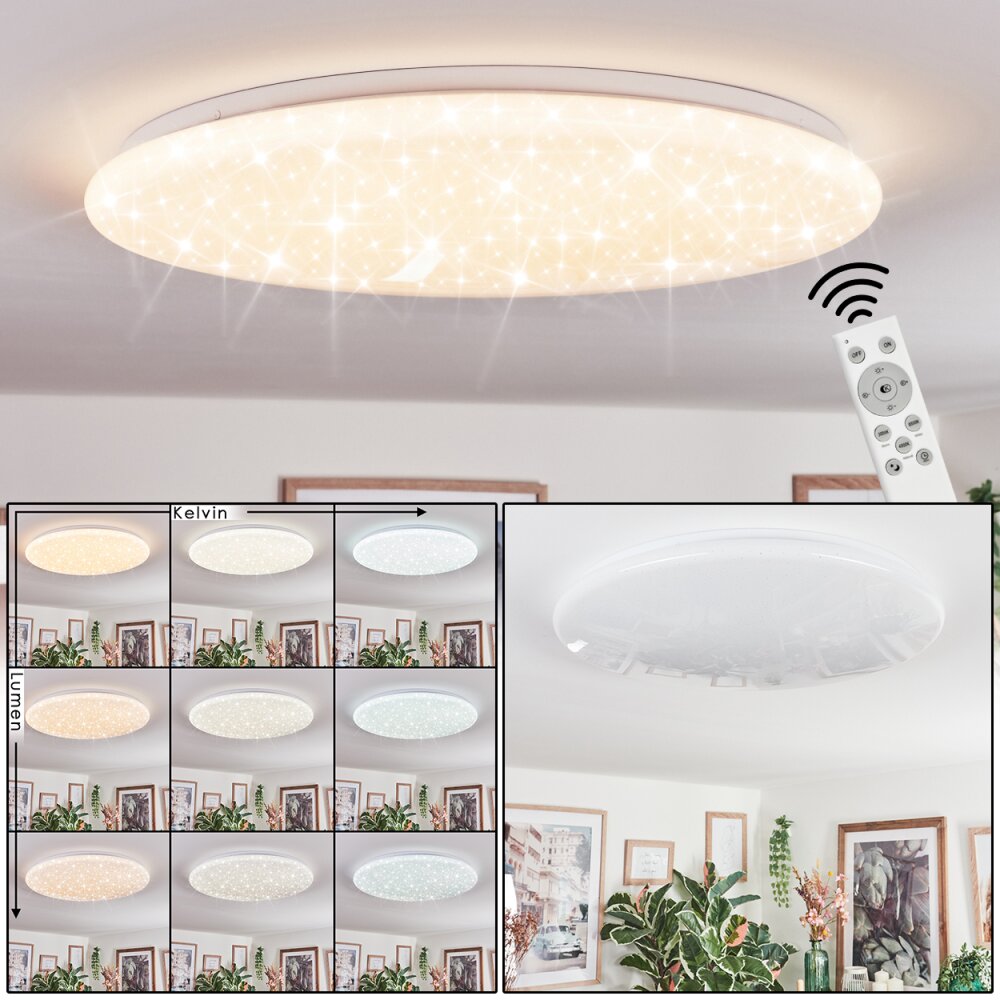 Junor Deckenleuchte LED Weiß, 1-flammig, Fernbedienung main product photo