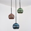 Koyoto Hängeleuchte Glas 15 cm Schwarz, 3-flammig