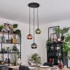 Koyoto Hängeleuchte Glas 15 cm Schwarz, 3-flammig