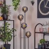 Gastor Stehleuchte Glas 15 cm Holz dunkel, Schwarz, 4-flammig