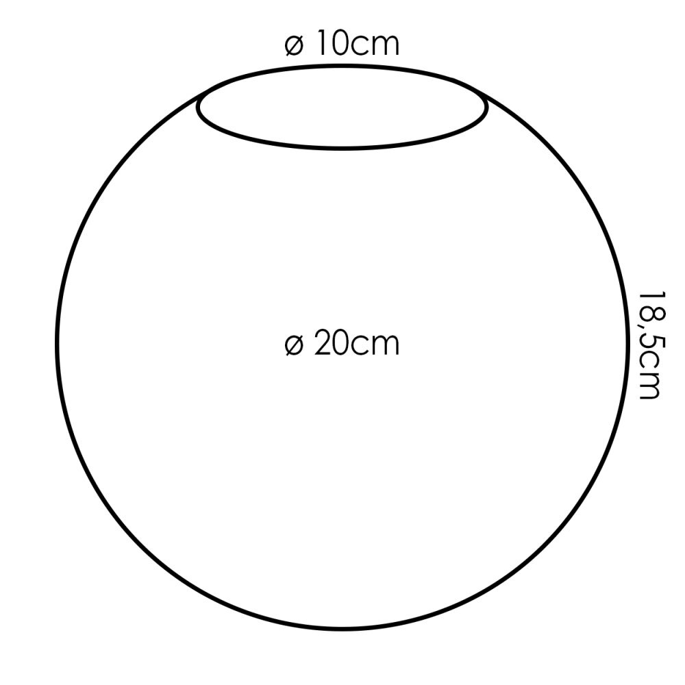 Lampenschirm aus Glas Gastor Ersatzglas 20 cm Klar