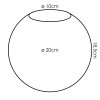 Glaslampenschirm Gastor Ersatzglas 20 cm Chrom, Rauchfarben