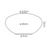 Glas-Lampenschirm Mertola Ersatzglas 20 cm Bernsteinfarben