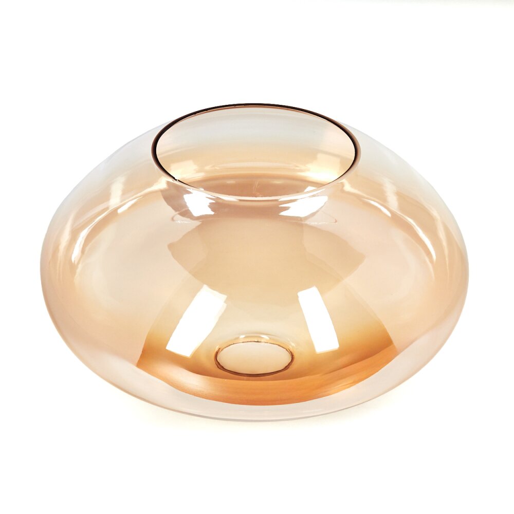 Glaslampenschirm Mertola Ersatzglas 25 cm Bernsteinfarben, Klar main product photo
