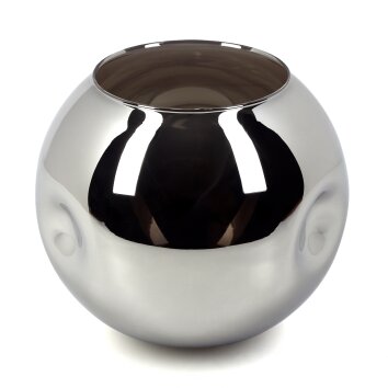 Glas-Lampenschirm Ripoll Ersatzglas 15 cm Chrom, Rauchfarben