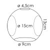 Glas-Lampenschirm Ripoll Ersatzglas 15 cm Bernsteinfarben