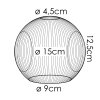 Glas-Lampenschirm Ripoll Ersatzglas 15 cm Klar