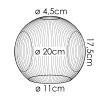 Glaslampenschirm Ripoll Ersatzglas 20 cm Rauchfarben
