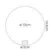 Glas-Lampenschirm Bernado Ersatzglas 15 cm Klar, Rauchfarben