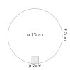 Glas-Lampenschirm Remaisnil Ersatzglas 10 cm Rauchfarben