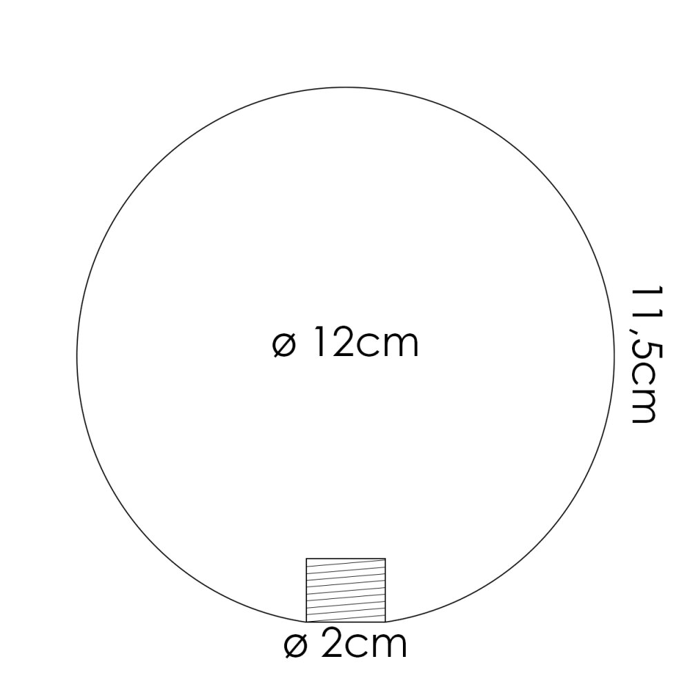 Remaisnil Ersatzglas 12 cm Rauchfarben