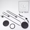 Gastor Stehleuchte Glas 15 cm Schwarz, 3-flammig
