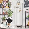 Koyoto Stehleuchte Glas 15 cm Schwarz, 3-flammig