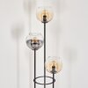 Koyoto Stehleuchte Glas 15 cm Schwarz, 3-flammig