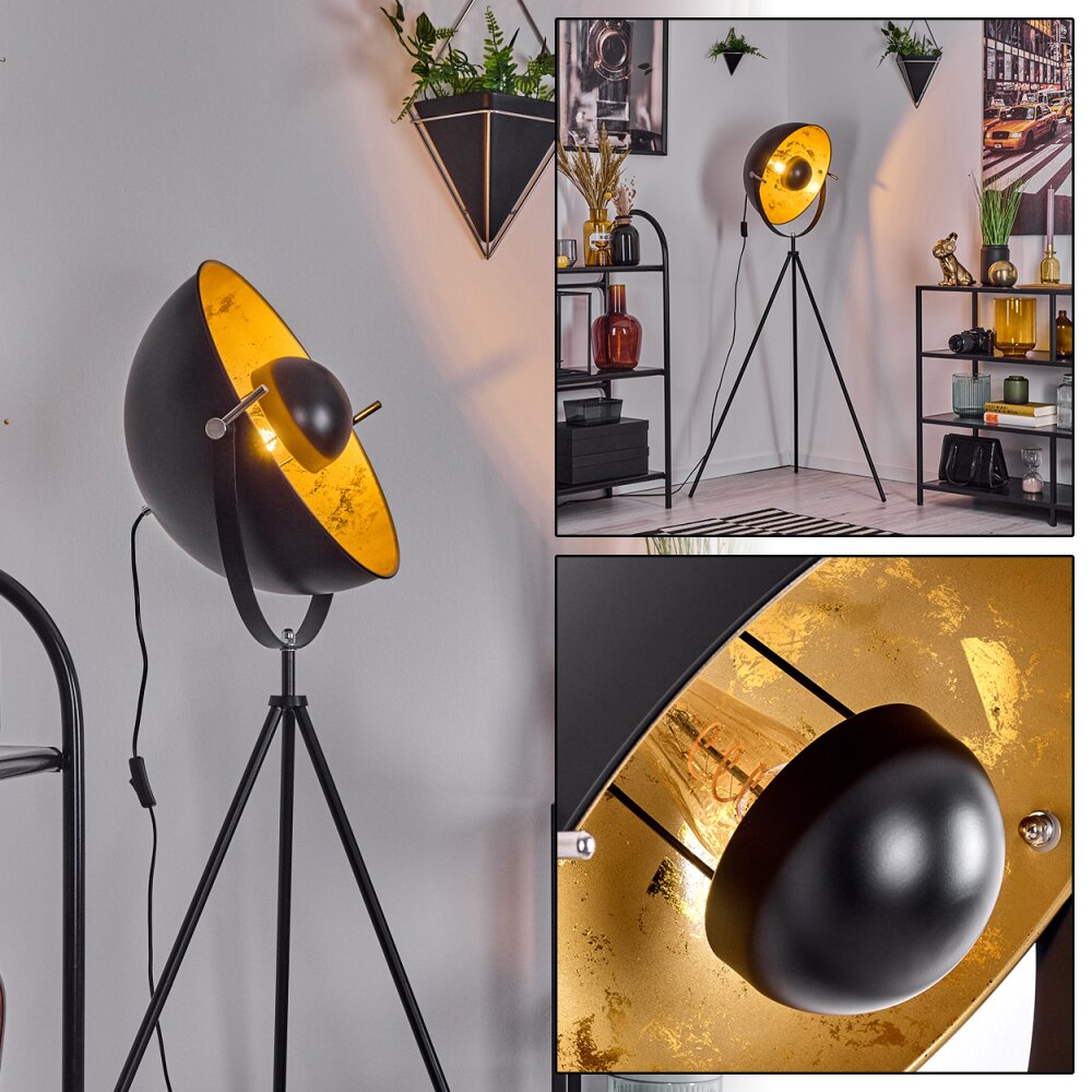 Saturn Stehleuchte Schwarz, 1-flammig main product photo
