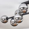 Gastor Deckenleuchte Glas 15 cm Chrom, Rauchfarben, 10-flammig