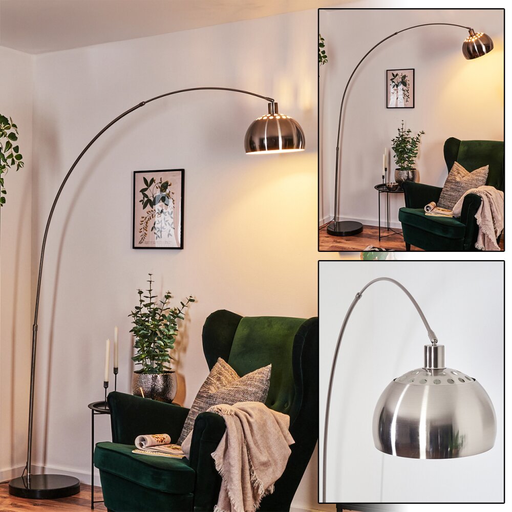 Baloca Stehleuchte 27 cm Nickel-Matt, Schwarz, 1-flammig main product photo