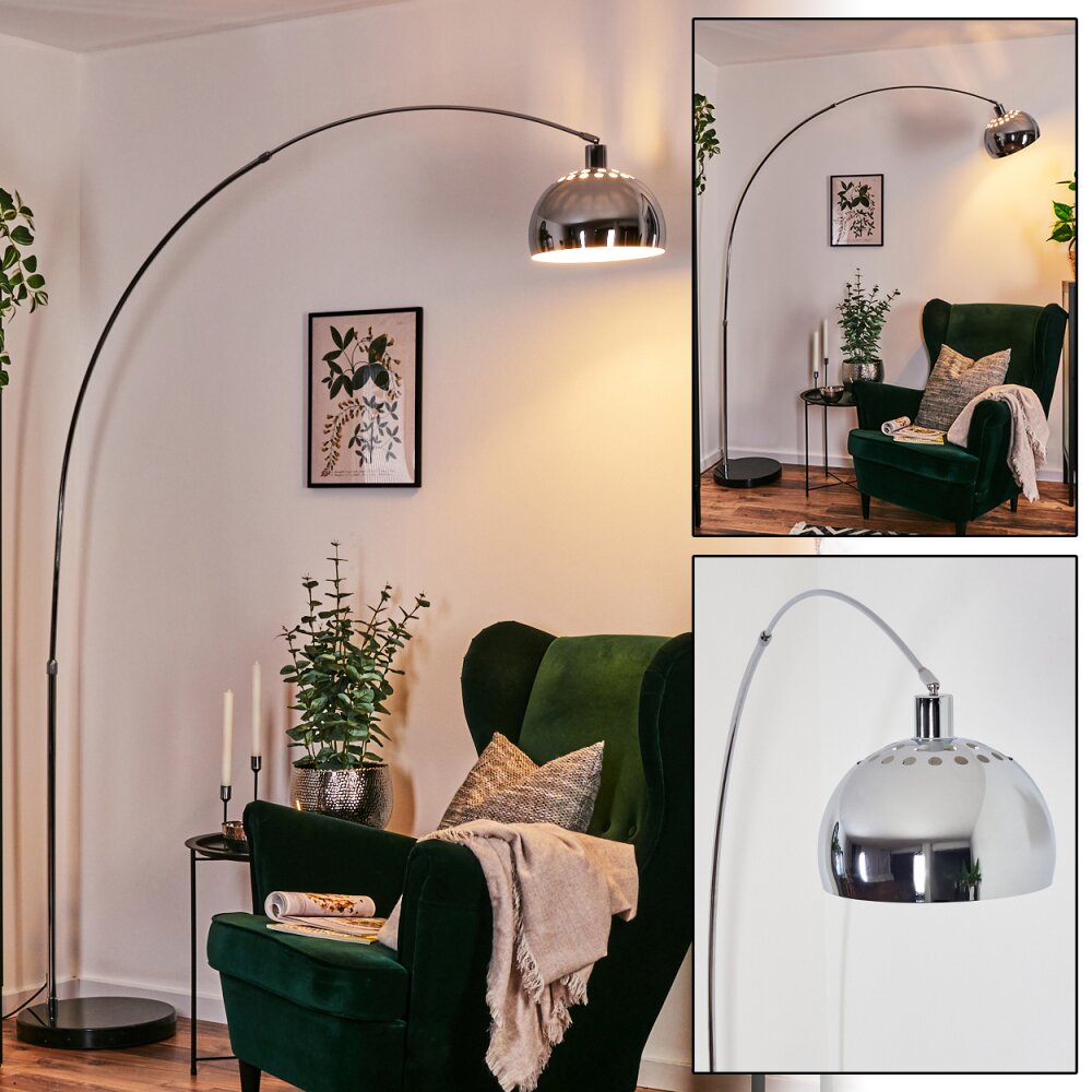 Baloca Stehleuchte 27 cm Chrom, Schwarz, 1-flammig main product photo