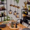 Ripoll Pendelleuchte Glas 15 cm Naturfarben, Schwarz, 3-flammig