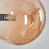 Chehalis Wandleuchte Glas 15 cm Bernsteinfarben, Rauchfarben, 3-flammig