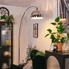 Baloca Bogenstehlampe 27 cm Chrom, Schwarz, 1-flammig