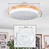 Hiral Deckenleuchte LED Naturfarben, Weiß, 1-flammig