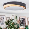 Hiral Deckenleuchte LED Naturfarben, Schwarz, 1-flammig