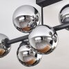 Gastor Deckenleuchte Glas 15 cm Chrom, Rauchfarben, 8-flammig