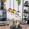 Koyoto Hängeleuchte Glas 15 cm Chrom, Gold, Klar, Kupferfarben, Rauchfarben, 3-flammig