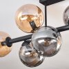 Gastor Deckenleuchte Glas 15 cm Bernsteinfarben, Rauchfarben, 8-flammig
